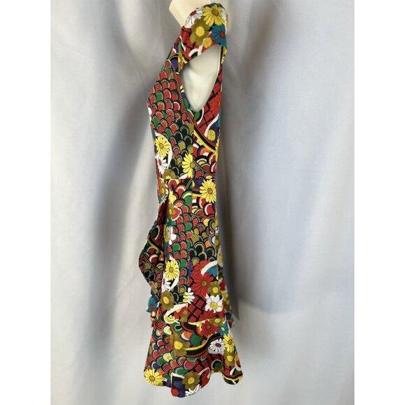 NEW Alice + Olivia Kirby Ruffle Hem Floral Dress $375 - Picture 10 of 13